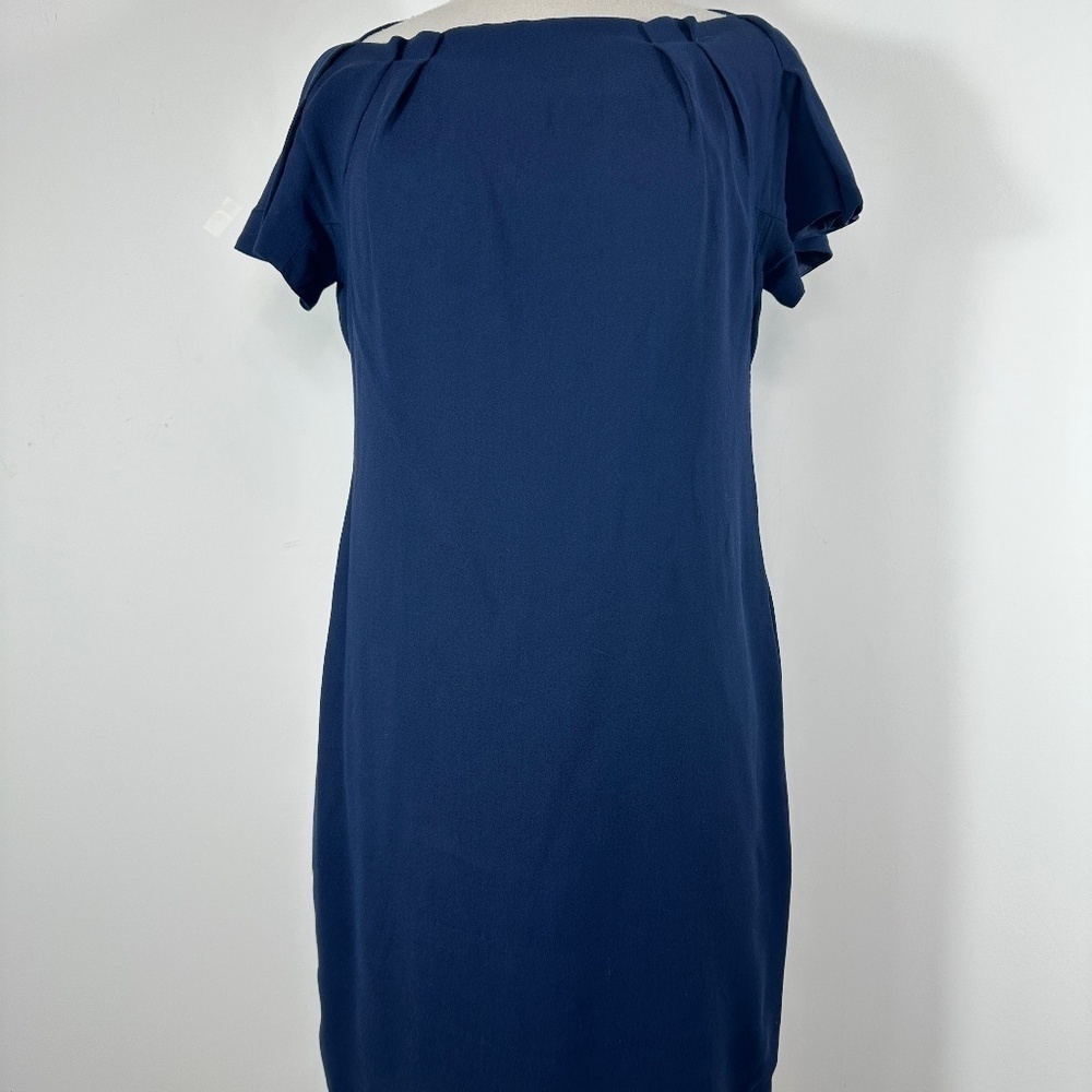 Red Valentino Dress Women's 6 Navy Blue Lined Short Sleeve Made in Italy